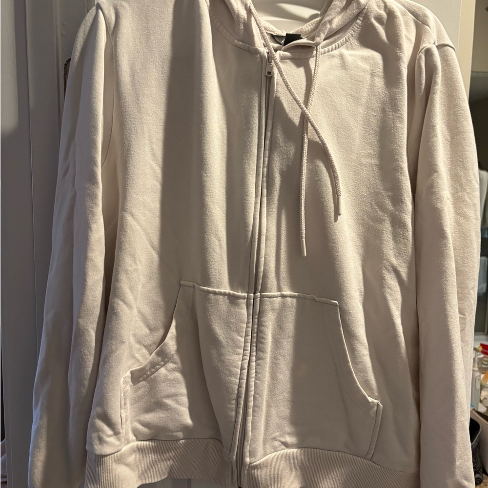 Eddie Bauer Off-White Zip-Up Hoodie
